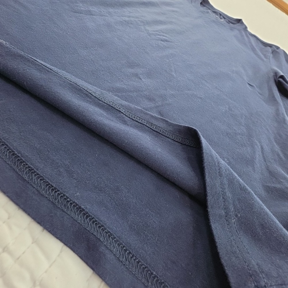 Everlane The Uniform Essential Organic Crew Tee M Navy Blue Organic Cotton NWOT - Picture 3 of 13